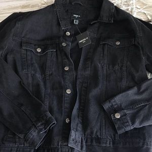 MENS NEW black denim jacket